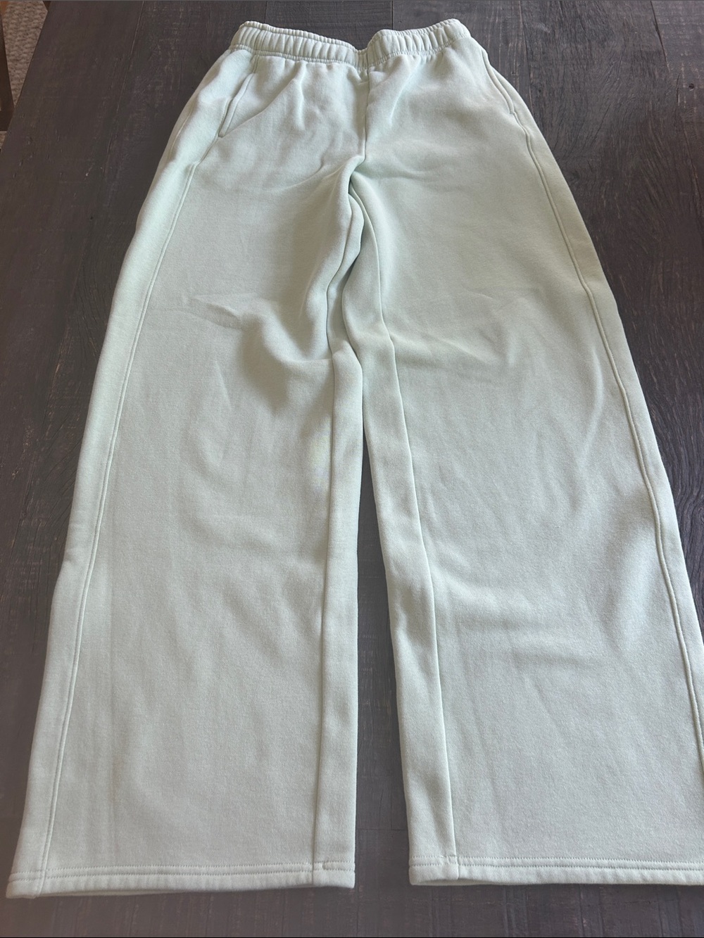 aerie Mint Green Wide-Leg Fleece Pants